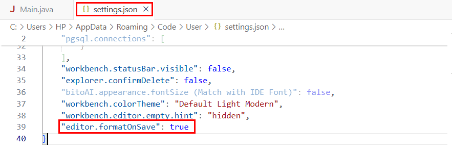 啟用儲存時格式化