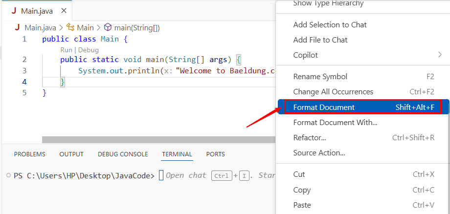 右鍵選單格式設定