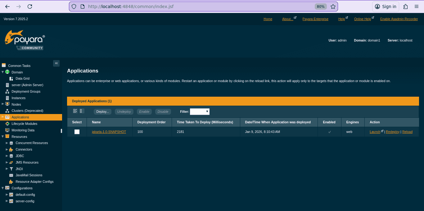 已將應用程式部署到