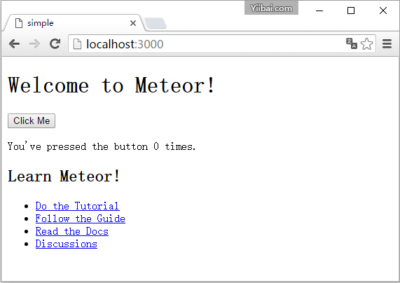 Meteor第一個應用程序