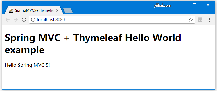 Thymeleaf+SpringMVC5示例